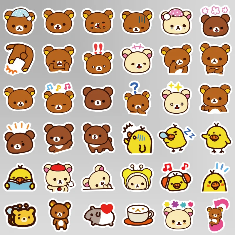 40 шт./упак. девочка мультфильм Rilakkuma Водонепроницаемый Стикеры s скейтборд гитара Чемодан Скрапбукинг Симпатичные граффити Классические игрушки Стикеры