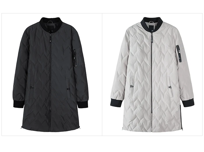 SEMIR пуховик мужской длинный новая зимняя Корейская версия воротник холодная повседневная куртка теплый пуховик мужской