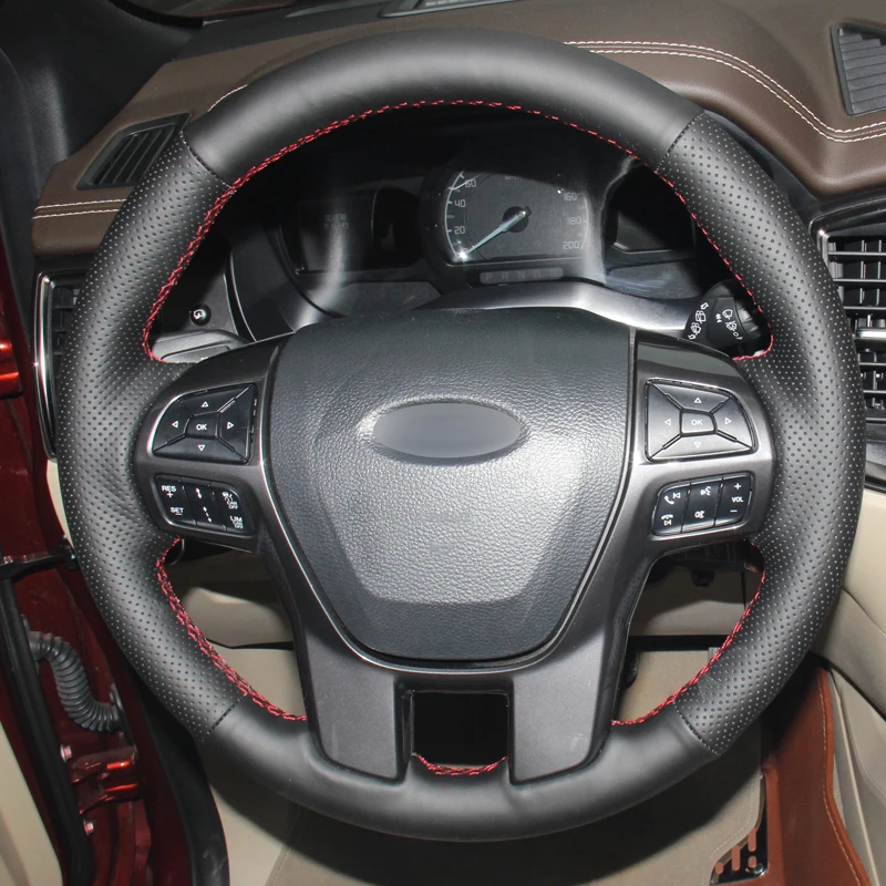 Ручная швейная крышка рулевого колеса автомобиля оплетка Volant Funda Volante для Ford Ranger Everest