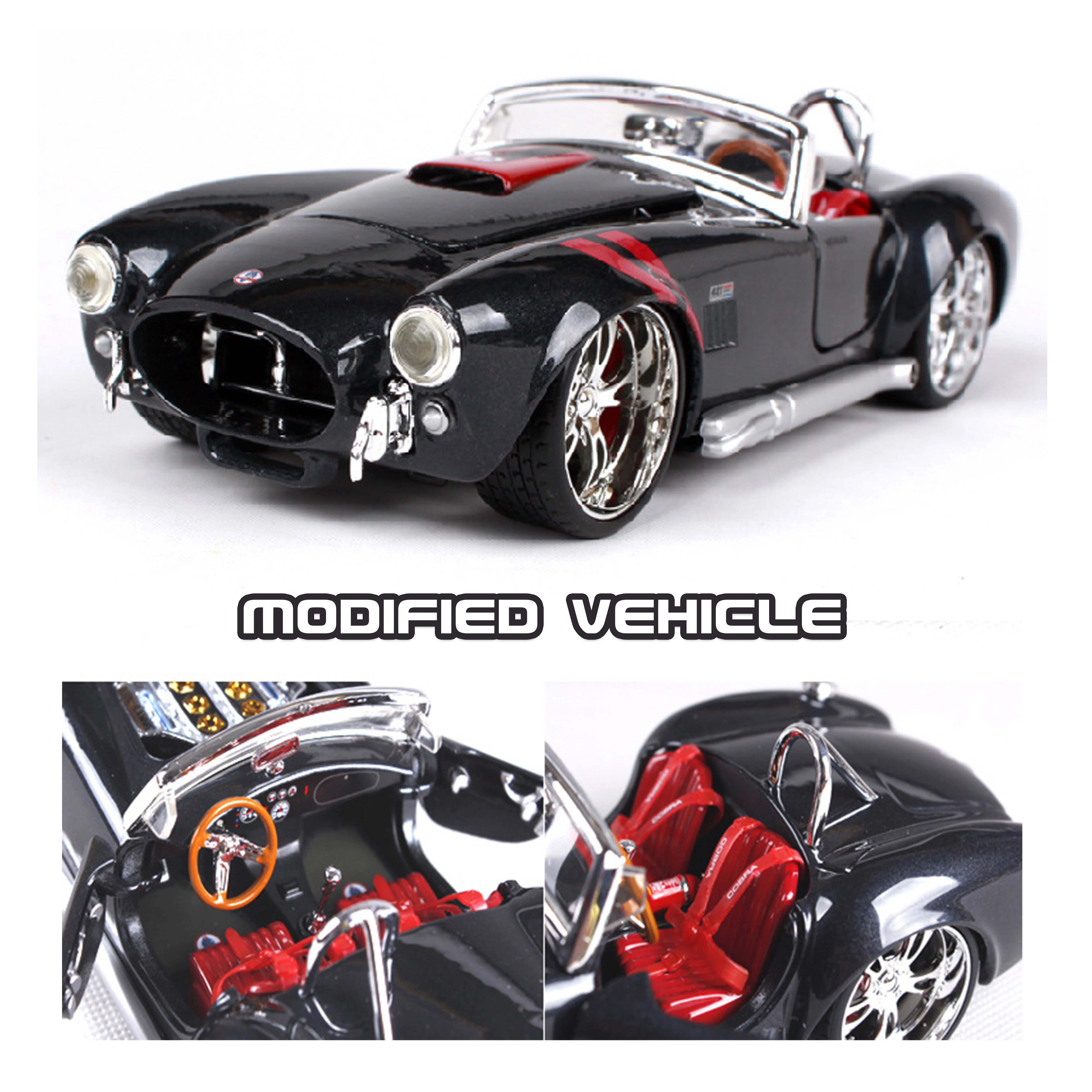 1:24 1969 Shelby 427 винтажный автомобиль модифицированный автомобиль игрушечный автомобиль из сплава детские игрушки модель автомобиля машина новая детская
