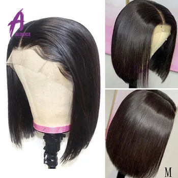 

150% Glueless Lace Front Short Bob Wig 13x4 Human Hair Wigs Pre Plucked Brazilian Straight Short Hair For Women