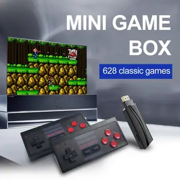 

data mini 4k video game console double and retro players build in real 568 classic games wirless controller Use 1080p HD Output