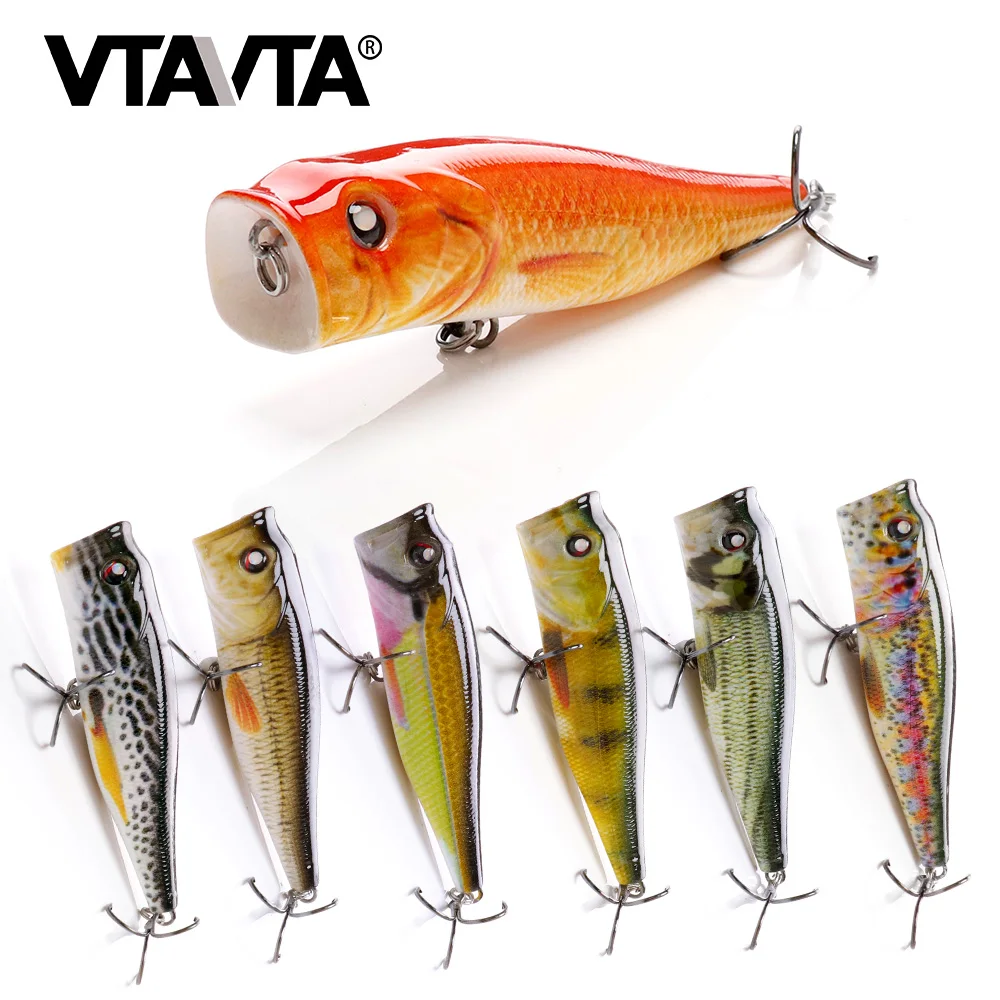 

VTAVTA 8.5cm 13.5g Popper Bait Rattlin Crankbaits Fishing Lure Topwater Floating Popper Pesca Wobbler for Pike Fishing Tackle