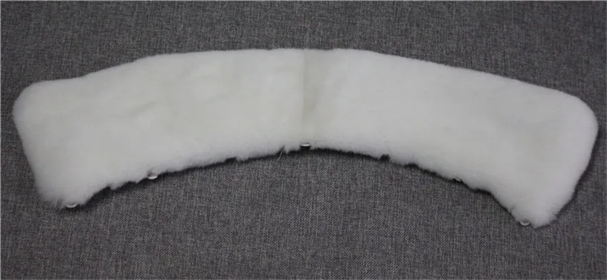 Wholesale Real Rex Rabbit Fur Collar Collar Scarf Men's and Women's Universal Leather Women's Fashion Fur Scarf L4