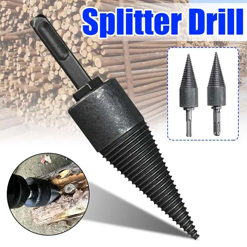 

New Drillforce Firewood Splitter Machine Drill Wood Cone Reamer Punch Driver Drill Bit Split Drilling Tools 138/139mm