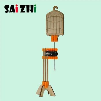 

Saizhi 1 set Funny Caged Bird Making Children DIY Toy Science Technology Education Toy Handicraft Material Modle Equippment Toy