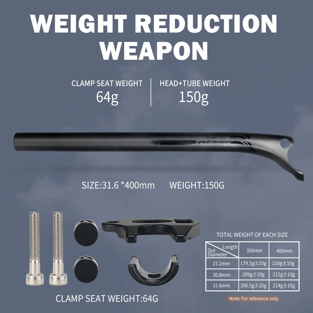 Tofek-カーボンシートポスト27.2/30.8/31.6mm,マットブラック,ロード