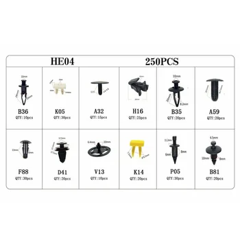 

Retainer 250 Clips Car Body Accessory Fits For Nissan Hood Door Brand New