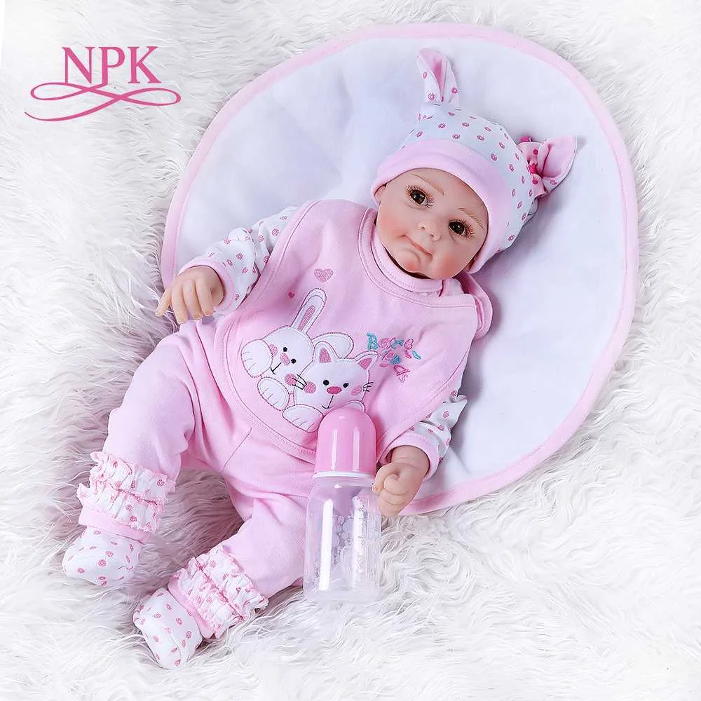 

52CM newborn sweet face lifelike doll reborn baby realistic soft cuddly baby hand rooted hair high quality collectible doll