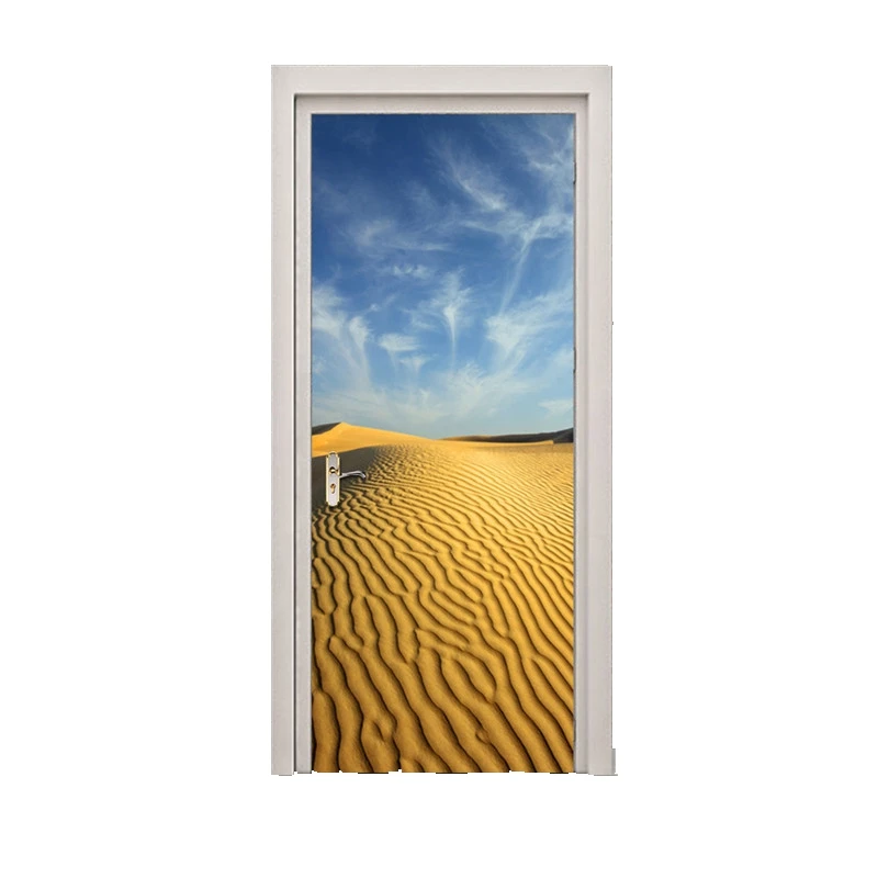 Самоклеящиеся водостойкие дверные стикеры Desert Sand для гостиной гостиницы
