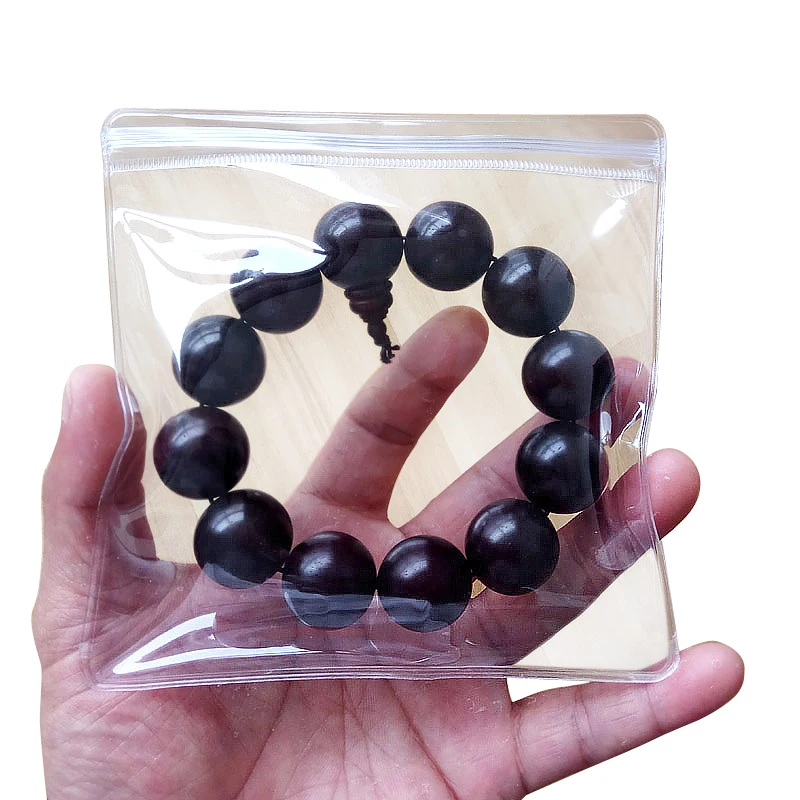 50pcs PVC Self Sealing Plastic Jewelry Zip Lock Bags Thick Clear Ziplock Earrings Packaging Storage Bags 4