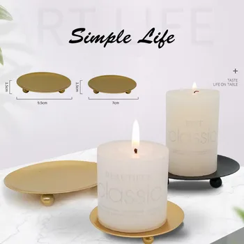 

Nordic Golden Iron Candlestick Creative Simple Candle Cup Table Decoration Home