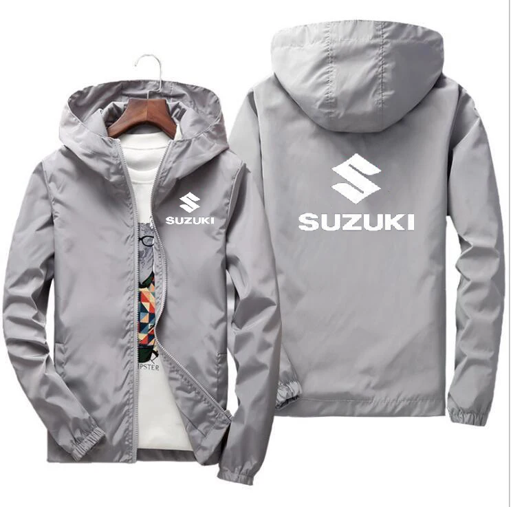 Куртка для мотогонок suzuki, ветрозащитная куртка Mobike, костюм для верховой езды с капюшоном, ветровка, толстовки, пальто на молнии для гонок - Цвет: as picture