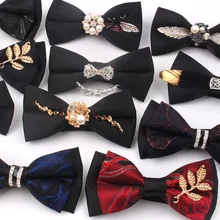 Галстук-бабочка для мужчин и женщин, классические галстуки бабочки для костюма для бизнеса, свадьбы, галстуки-бабочки для взрослых