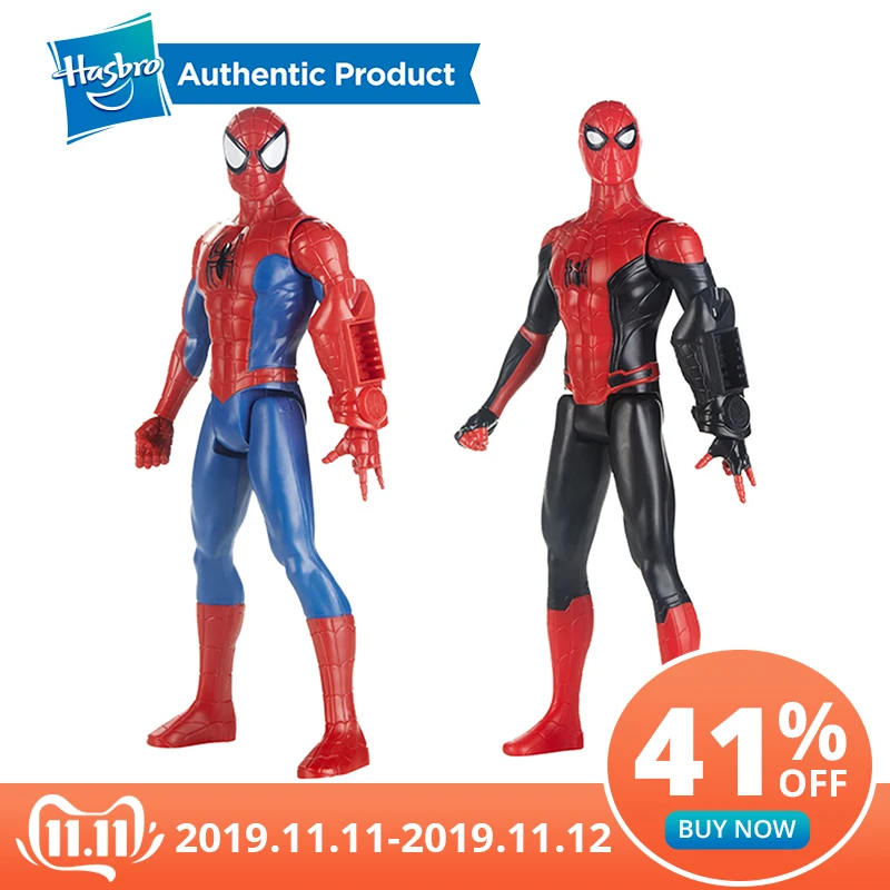 Hasbro Человек-паук, дальний от дома, 12 дюймов, Titan Hero, серия с Titan power Pack FX, Arm port, Человек-паук, костюм для девочек и мальчиков