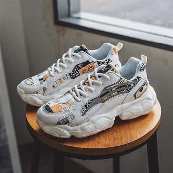 

2020 Men's new Korean thick bottom sports wind men's shoes reflective cool tide shoes casual shoes outdoor sports shoes students