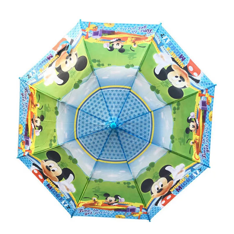Детский полуавтоматический зонтик Disney Mickey Cars Frozen Elsa Anna Белоснежка София Человек