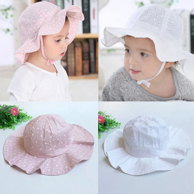 Elastisch God Klein Lioraitiin Nieuwe Mode Kinderen Hoed Baby Meisje Effen Wit Roze Cap Zomer  Outdoor Baby Hoed Zonnehoed Strand - AliExpress