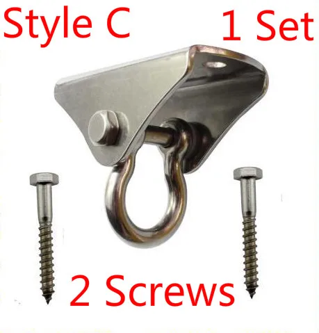 with 2Screws Вращающаяся вешалка качели сверхмощный 360 180 градусов вращение Йога-гамак стул Песочник 304 нержавеющая сталь 1000lb Емкость - Color: with 2Screws