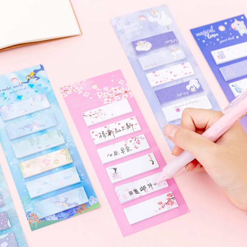 

30Pack Mini Cartoon Creative Sticky Notes Mini Memo Pad N Times Sticky Notes School Supply Bookmark Label