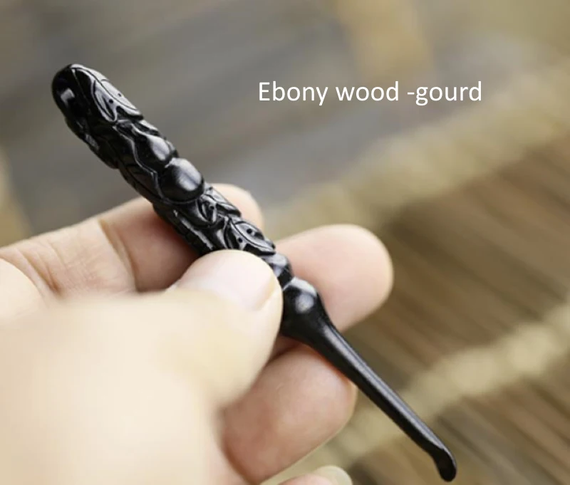 US $59.00 Hand Carving Ebony Mahogany Wooden Gift Highend Ear Wax Cleaner Tool Earpick Handmade Craft Handicraft Ancient Chinese Tradition
