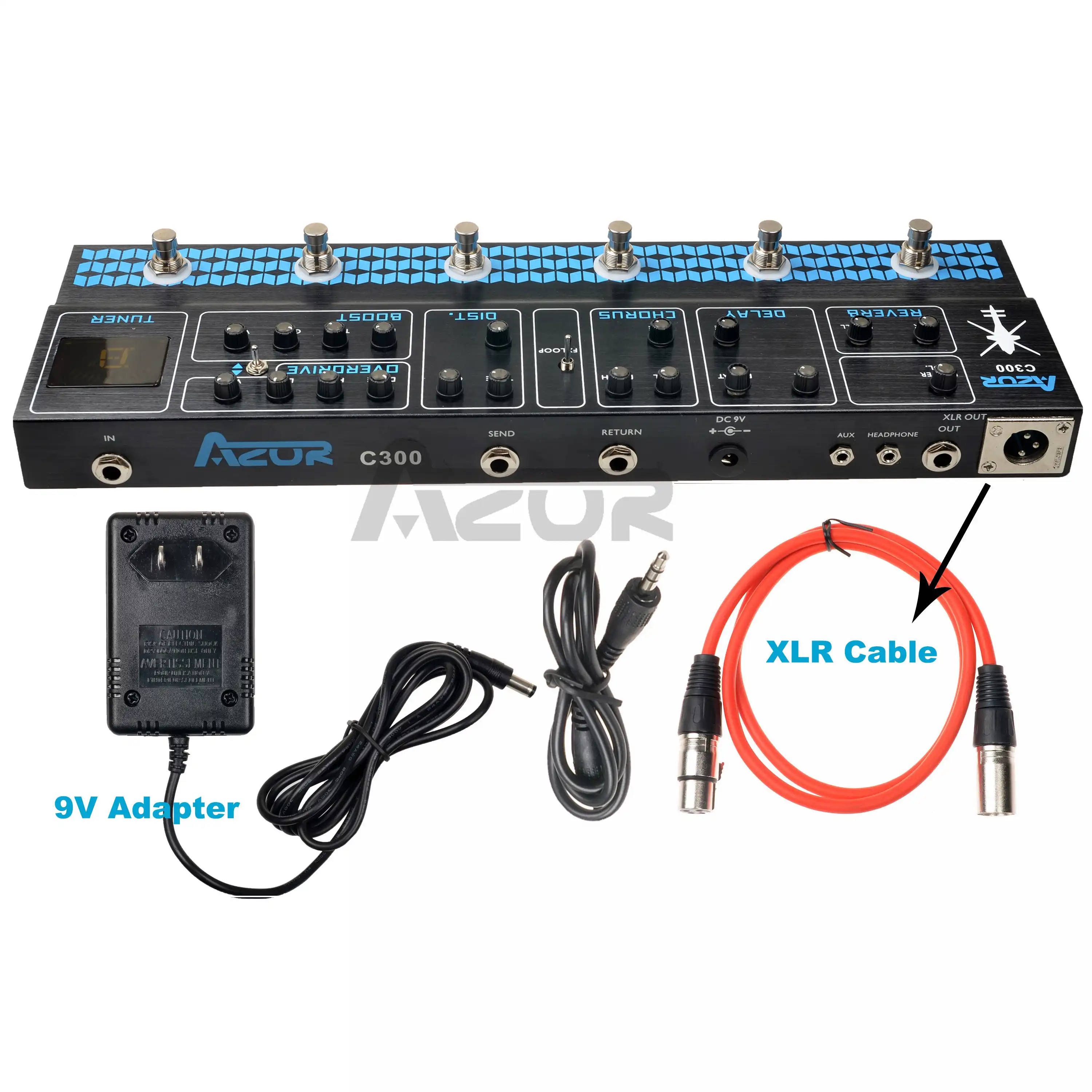 Caline C300 Multi Effects Pedal 9V Tuner Amp Modelling Guitar Pedal