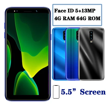 

Z18 4G RAM 64G ROM Global version Smartphone Quad Core 5.5“ FHD 13MP Face ID unlocked mobile phone android Full screen Celulares