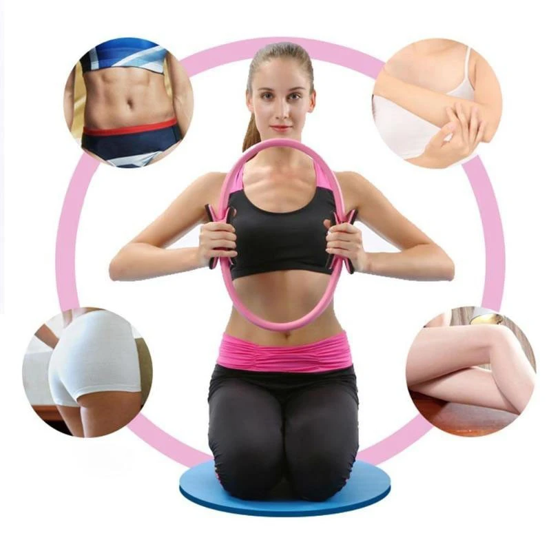 Yoga Circle Pilates Magic Ring Resistance Body Trainer Exercise Fitness Gym Work