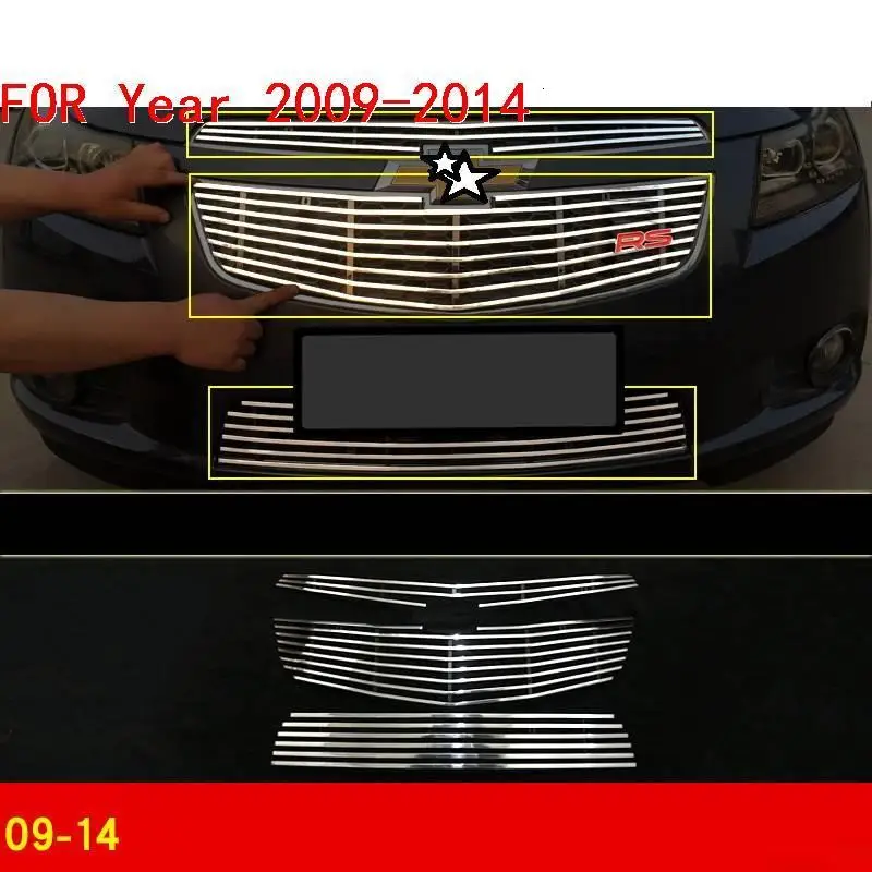 Украшение автомобил авто модифицированные части внешние автомобильные аксессуары гоночный гриль 09 10 11 12 13 14 15 16 17 18 для Chevrolet Cruze