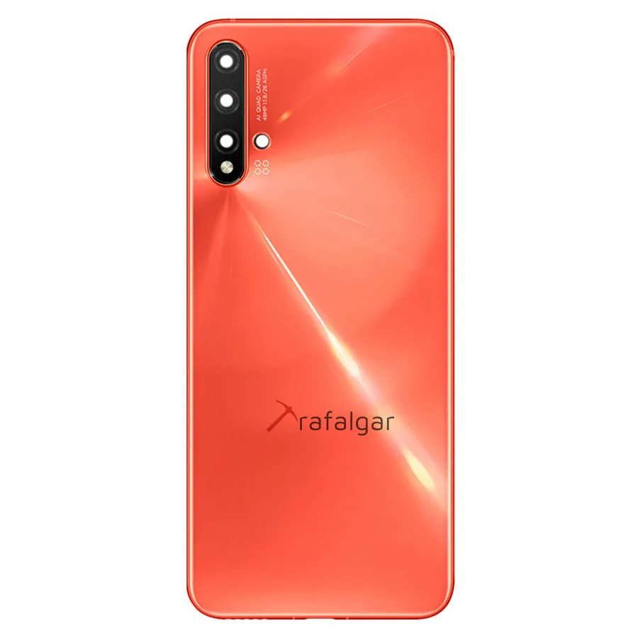 Новинка, задняя крышка из закаленного стекла 3D для huawei Nova 5/5 Pro, задняя крышка для батареи, корпус+ крышка для вспышки+ объектив камеры+ клейкая лента