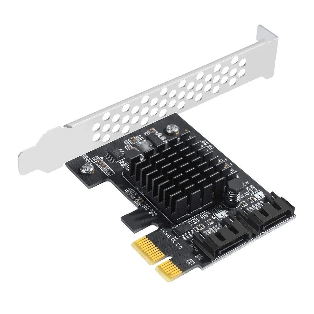 PCI Express SATA 3,0 контроллер карты 2 порта PCIe SATA III 6 Гбит/с внутренний адаптер конвертер Поддержка HDD SSD для настольных ПК Win 10