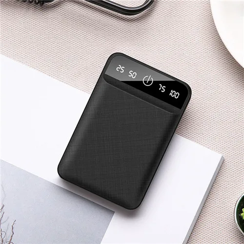 30000mAh Mini Power Bank Portable Mobile Phone Fast Charger Digital Display USB Charging External Battery Pack for Android charmast Power Bank