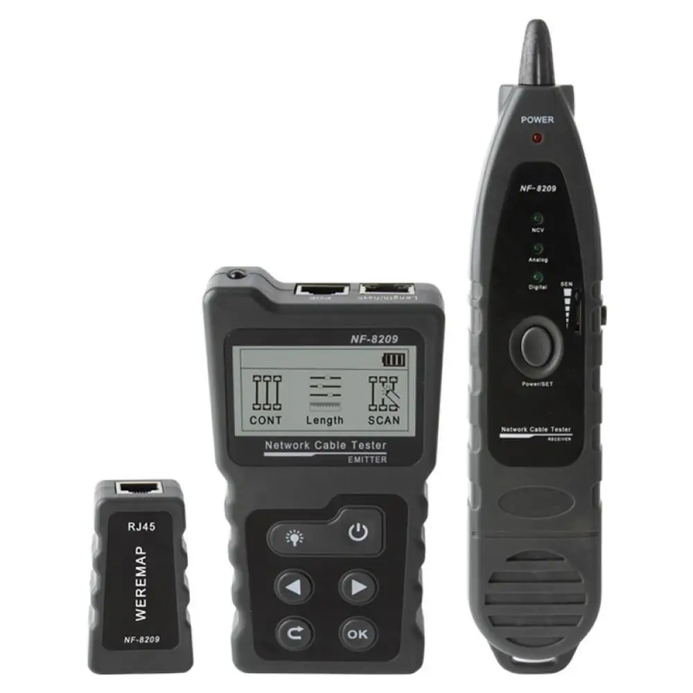 NF-8209 ЖК-дисплей Дисплей измерения Длина Lan Сетевой кабель POE провода проверки Cat5