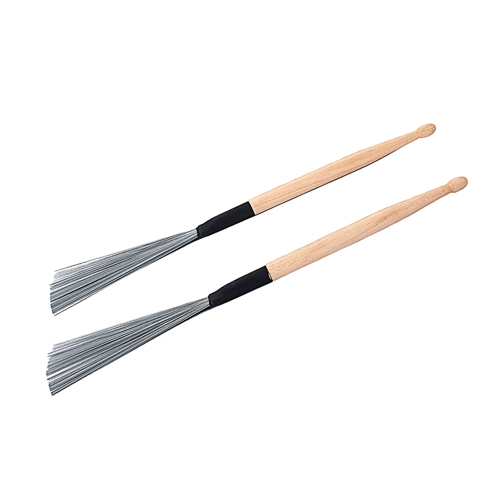 

Pack of 2 Multi-functional Drumsticks Brushes Drum Kit Accessory