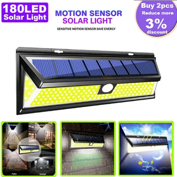 

Outdoor 4000LM 3 Modes 180 LED Solar Lamp PIR Motion Sensor Wall Light Waterproof Emergency Solar Garden Light Decorative Lamp