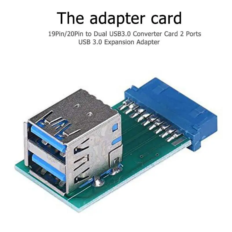 20 контактный разъем Dual USB3.0 расширения адаптер практичная многофункциональная