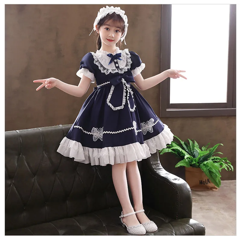 Aliexpress Lolita Dress Kids Summer Large Children's Clothing Lolita Dress  Long-Sleeved Short-Sleeved Children's Lolita