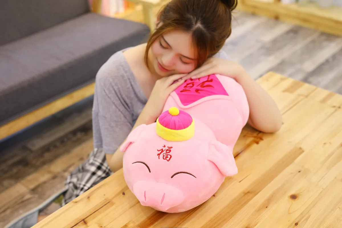 Hat Lucky Pig китайский стиль Лежащая свинья свинья талисман страховая компания годовое мероприятие рекламный подарок добавить логотип