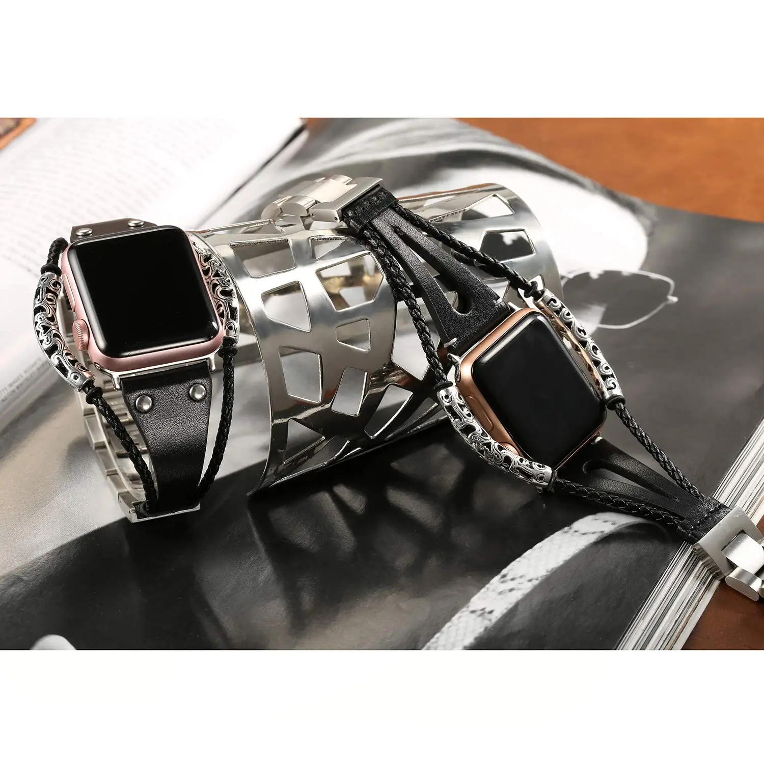 Кожаный ремешок для Apple Watch Series 6 5 4 3 SE браслет ручной работы из натуральной кожи