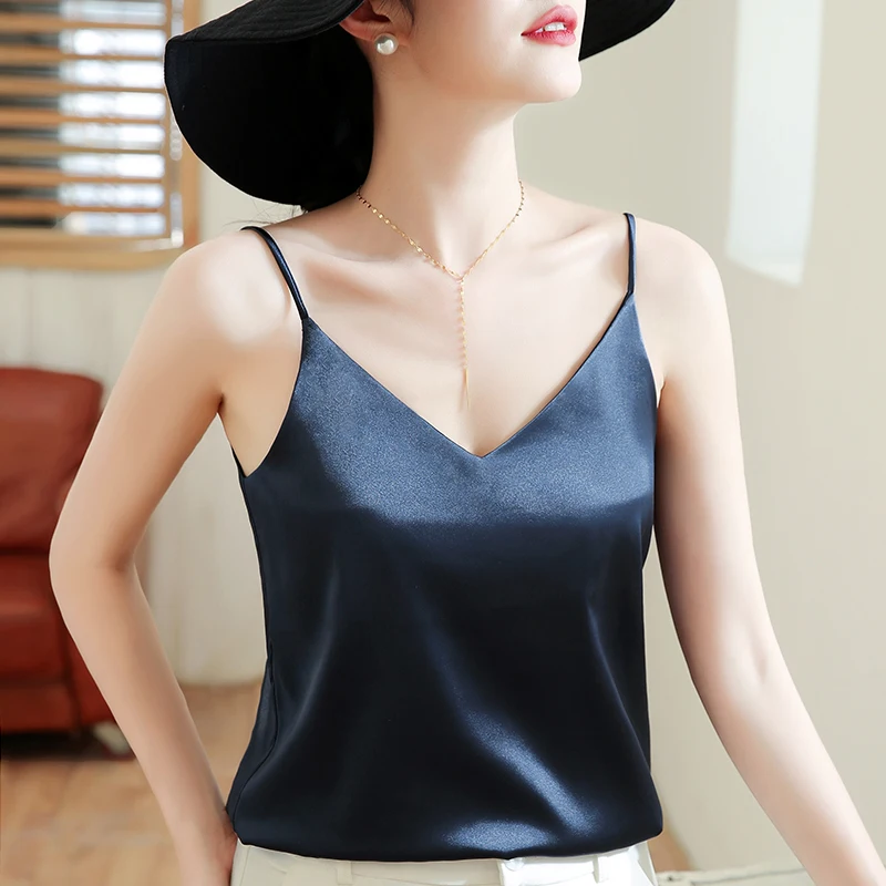 Silk Satin Halter Top Women | White Satin Tank Top Woman | White Satin  Sleeveless Top - Tanks u0026 Camis - Aliexpress