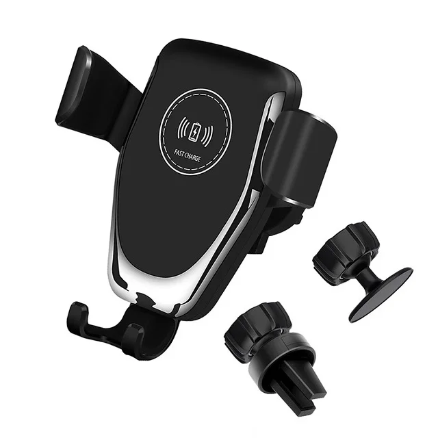 FDGAO Qi Wireless Car Charger For iPhone 12 11 XS XR X 8 Car Mount 10W Fast Charging Car Phone Holder For Samsung S21 S20 S10 