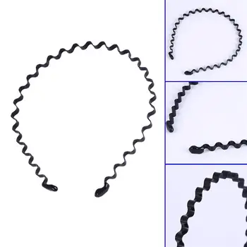 

10PCS Simple Unisex Hair Hoops Creative Wavy Head Hoops Personality Hairdo Headbands Anti-Slip Washing Face Headwear