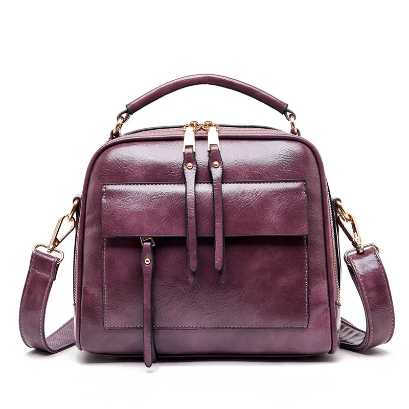 

Bag Women's 2019 Summer New Style Messenger Bag Retro Oil Wax Leather Bag Disassembly Hand Shoulder Baigou WOMEN'S Bag