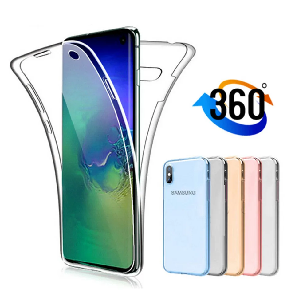 360 Full TPU Cover For Samsung Galaxy NOTE 10 PLUS NOTE10 A50 A70 A30 A40 A20 A20E A10 M10 S10 NOTE9 A9 J4 J6 J8 2018 Case Coque | Мобильные