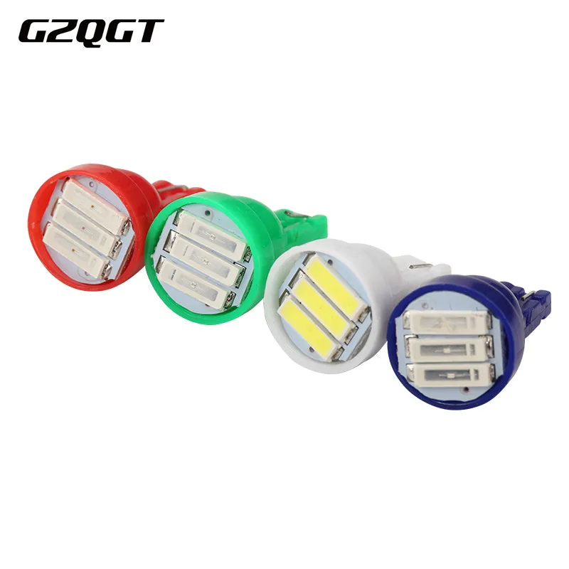 500X T10 3 SMD 7014 LED 3SMD 7020 1 Вт белый синий красный зеленый желтый W5W клиновидная лампа