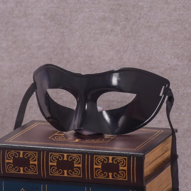 Мужской женский маскарадный костюм Венецианская Маскарадная маска злодей маска для глаз на свадьбу, вечерние украшения на день рождения(черный