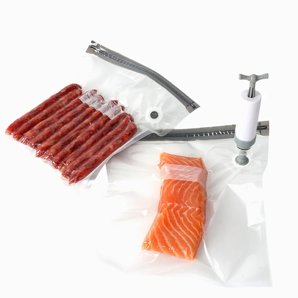 Sacchetto Per Alimenti Sottovuoto Riutilizzabile Da 15 Pezzi Sacchetti Per Alimenti Sottovuoto Con Cerniera Senza BPA Con Clip Di Tenuta Sacchetti Per Alimenti Per Imballaggio Portatile - Foto 8