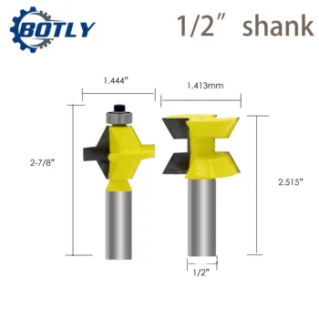 

1/2" Shank wood milling cutter Router Bit Set Woodworking Groove Chisel Cutter Tool120 Degree milling cutter woodwork end mill
