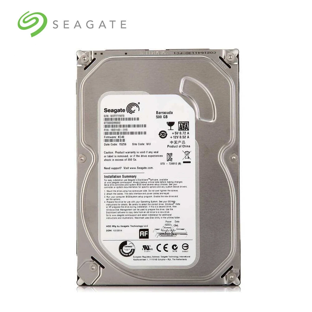Seagate-disco Rígido Mecânico Interno Sata Gbps6 Gbps Hdd 500gb mb 32 mb Buffer Desktop pc 3.5 Marca - Imagem 3