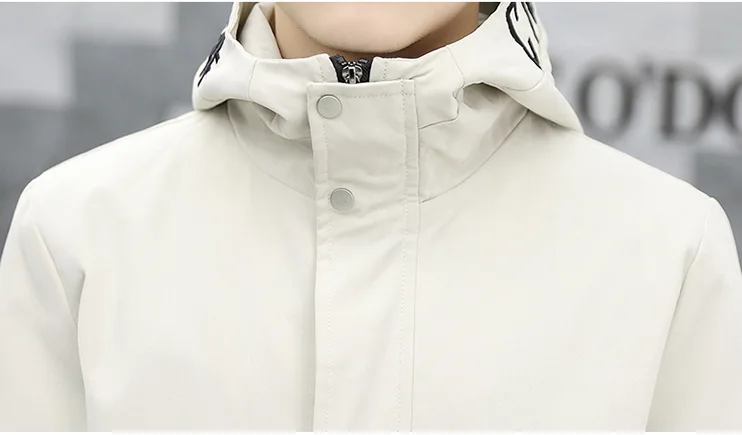 Autumn& Winter New Arrival Men Plus Velvet Letter Print Hooded Jacket Korean Slim Warm Cotton Jacket Jacket Free Shipping